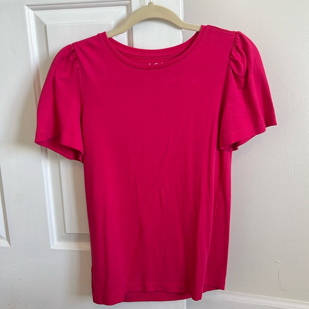 LOFT hot pink shirt